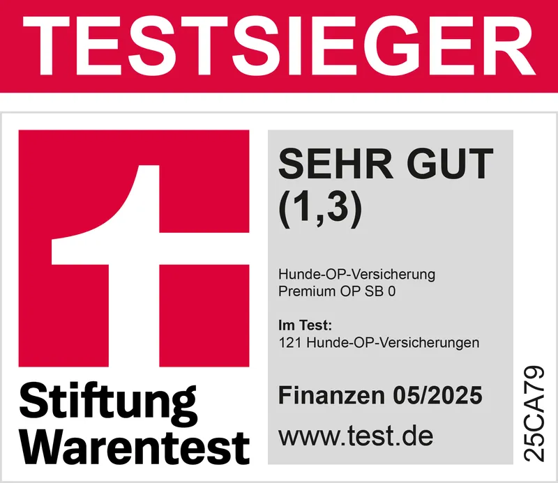 Testsiegel der Stiftung Warentest: Sehr gut (1,3), Ausgabe 05/2025